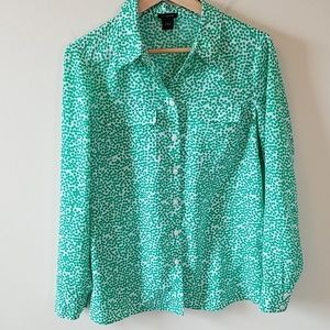 Ann Taylor green blouse size 6